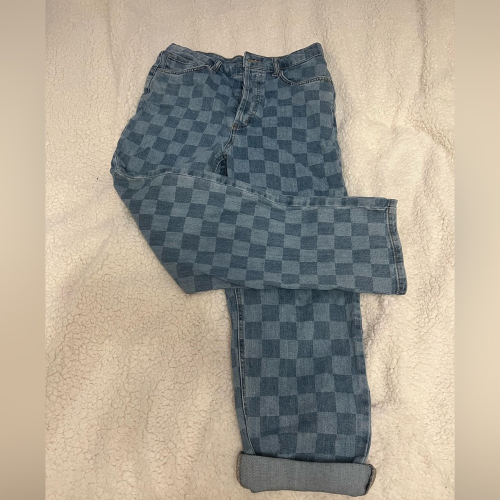 Checkered jeans